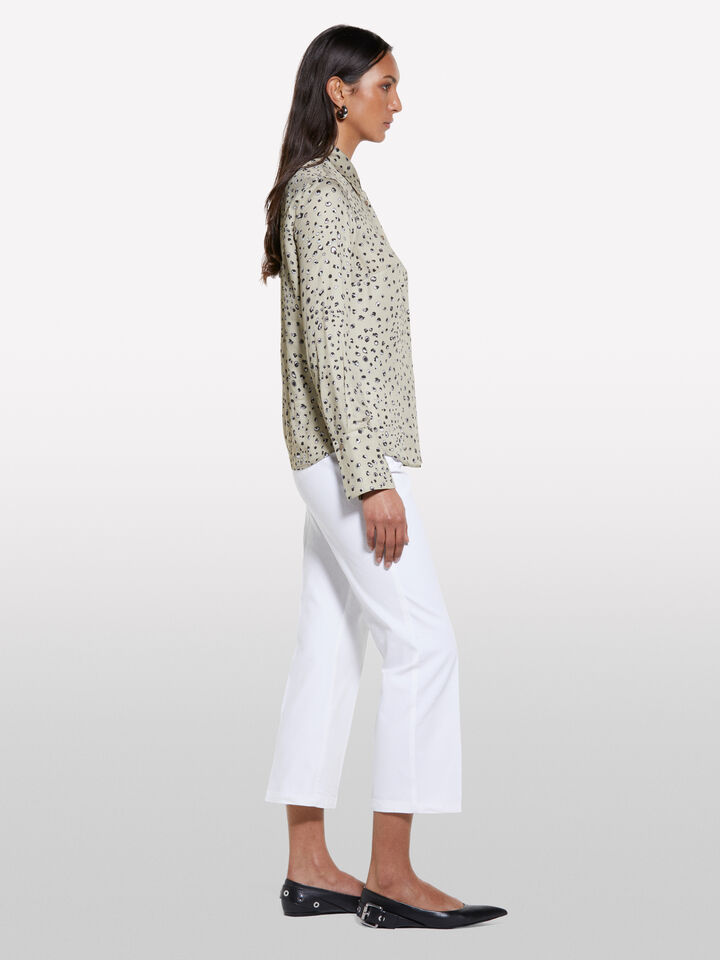 Παντελόνι flare fit λευκό - παντελόνια flare γυναικεία - Λευκο | Sisley image number 2